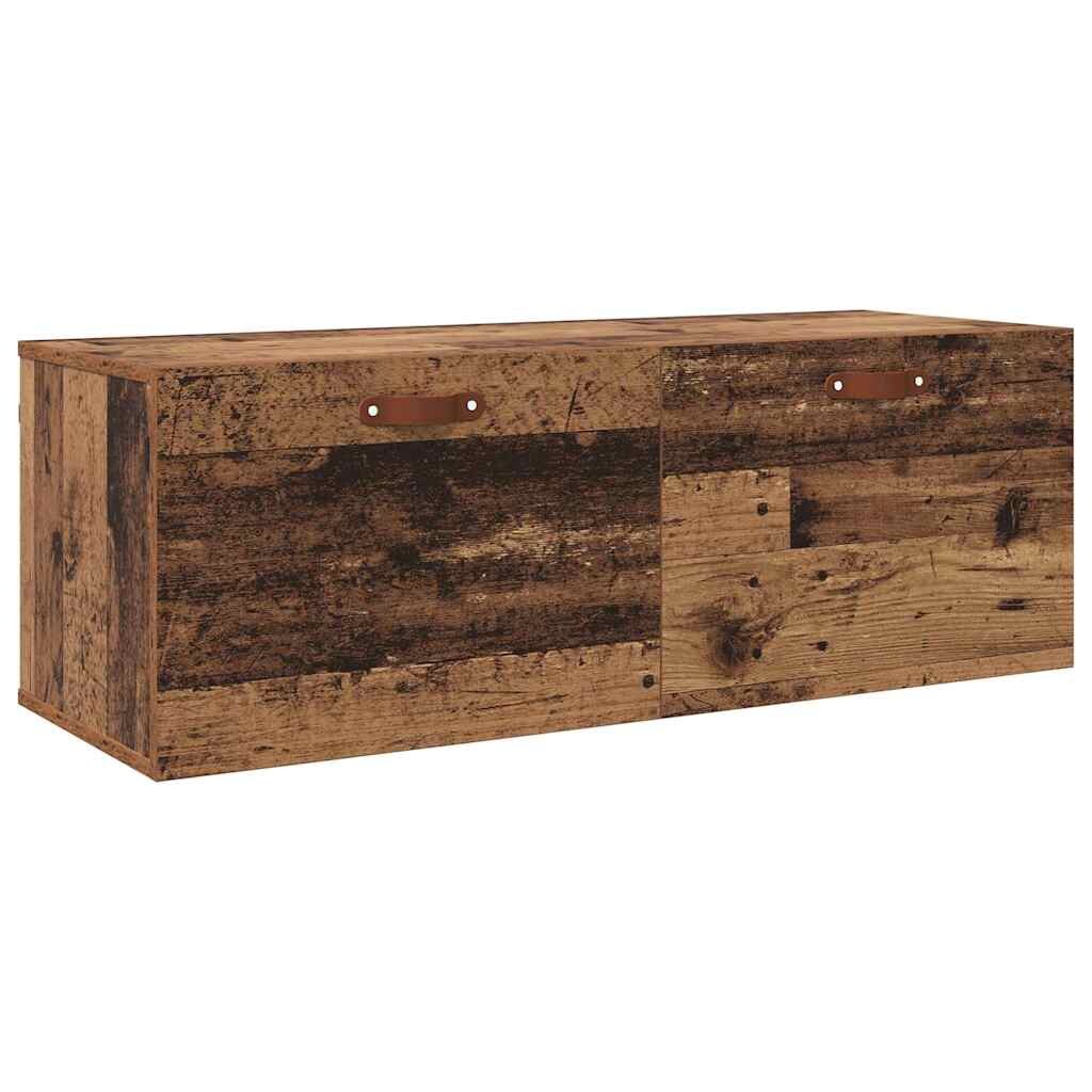 vidaXL Wandschrank Altholz 100 x 36,5 x 35 cm Holzwerkstoff Image