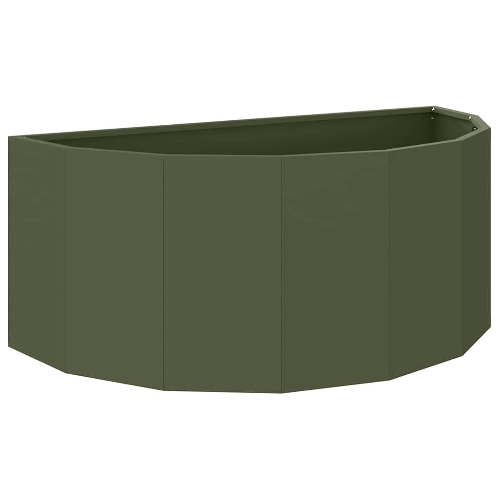 vidaXL Pflanzkübel Olive Grün 90 x 45 x 35 cm Stahl Image