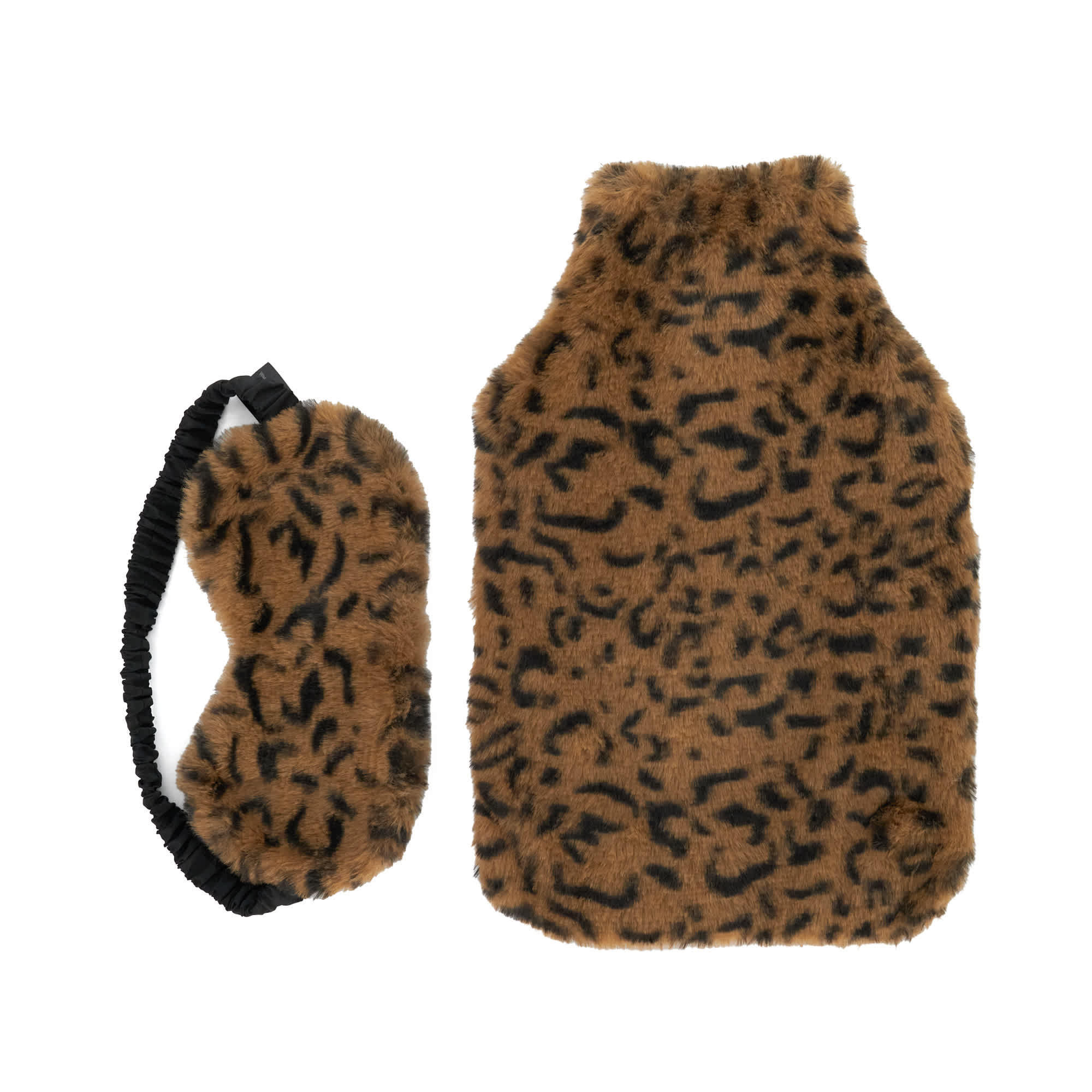 Dune London Womens Accessories Snugglies - Animal Print Eye Mask & Hot Water Bottle Set - Leopard - One Size