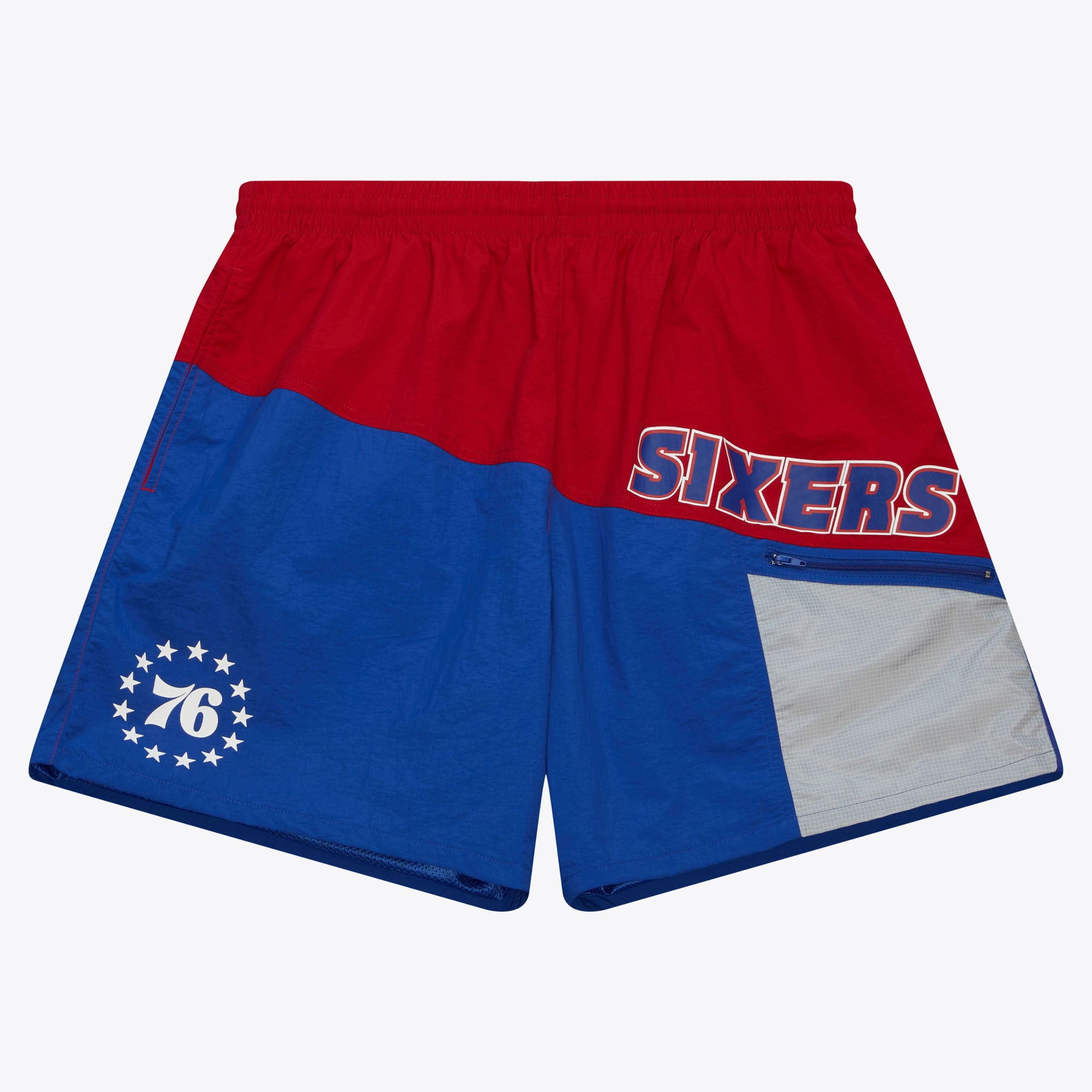 Short utilitaire en nylon Mitchell & Ness des Philadelphia 76ers - Homme Taille: M