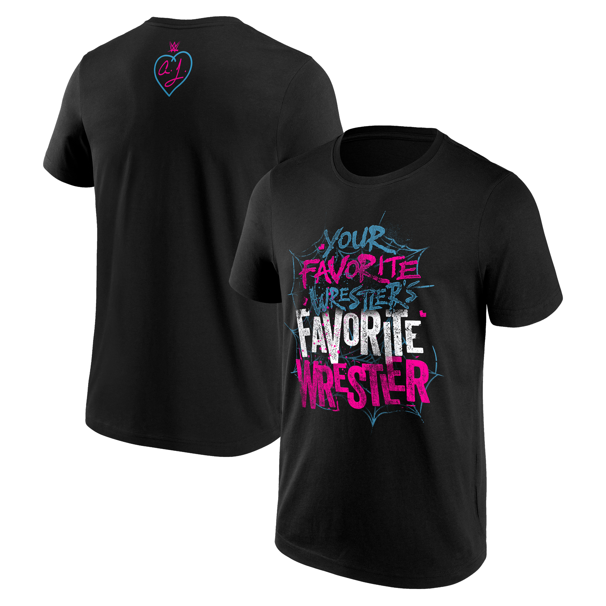 WWE AJ Lee Your Favourite Wrestlers Favourite Wrestler T-Shirt - Schwarz - Herren Image