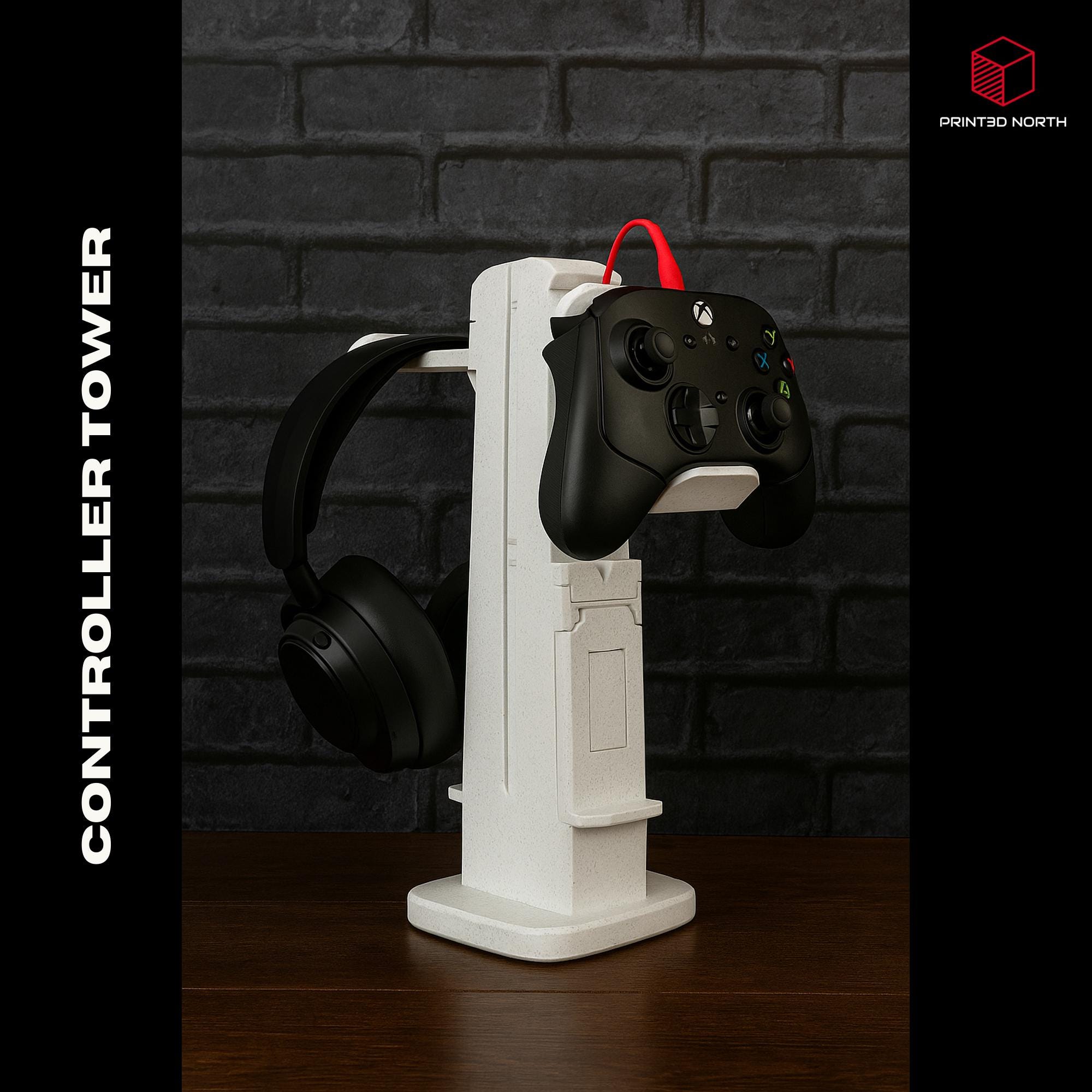 Controller universale e torre per cuffie: custodia per controller con slot per cavo di ricarica