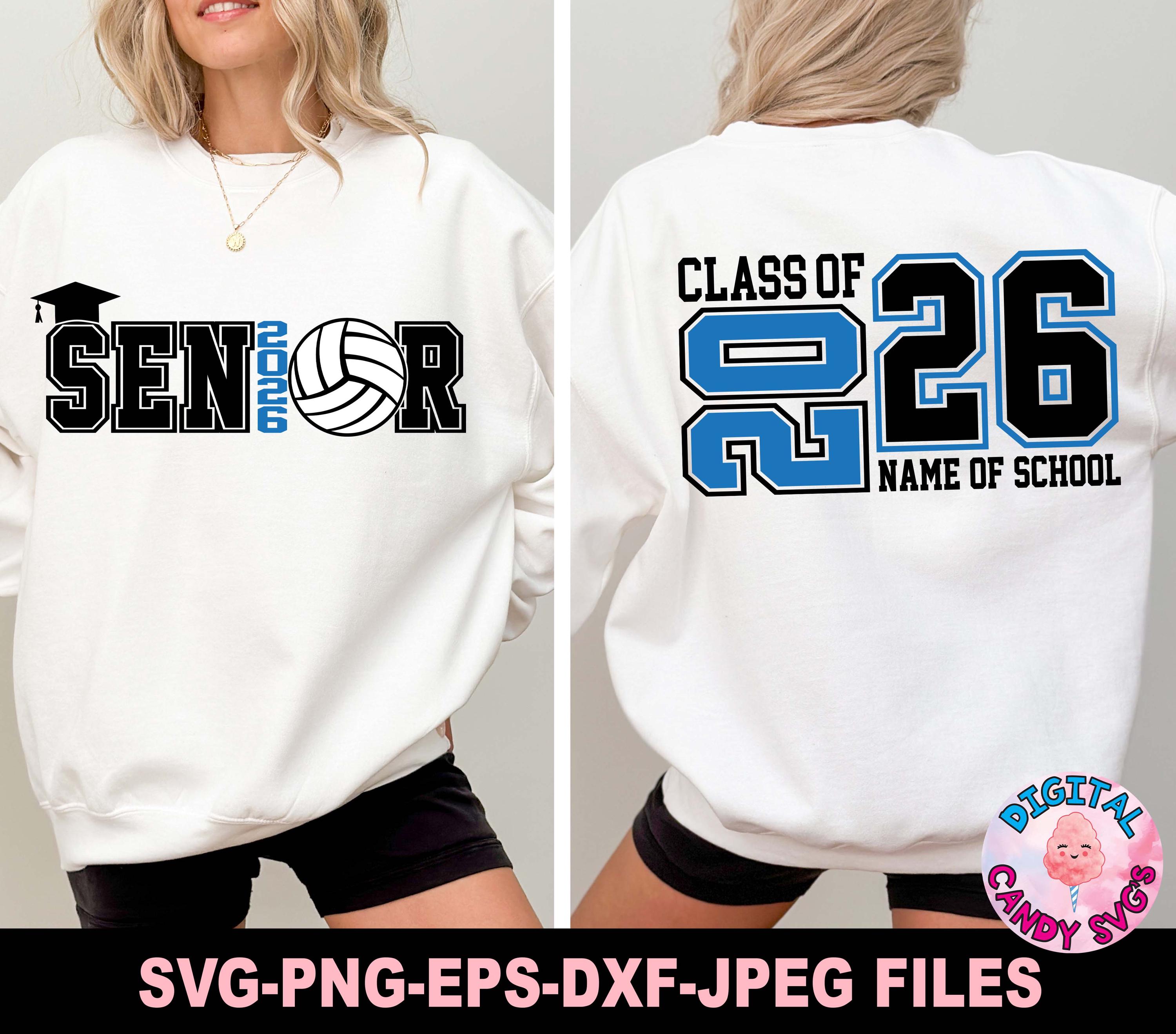 Pallavolo Senior Svg Png, 2026 Senior Svg, Pallavolo Svg, Senior Svg, Laureato Svg, Classe del 2026 Svg, Laureato 2026 Svg, File Svg per Cricut