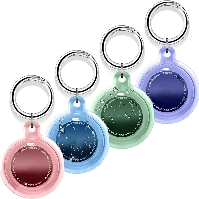 Wasserdichter Anti-Verlust-Schlüsselanhänger-Halter, transparentes TPU-Gehäuse für Apple Airtag, Hund, Katze, Haustier, Halsband, Schlüssel, Tracker, vollständige Schutzhülle Image