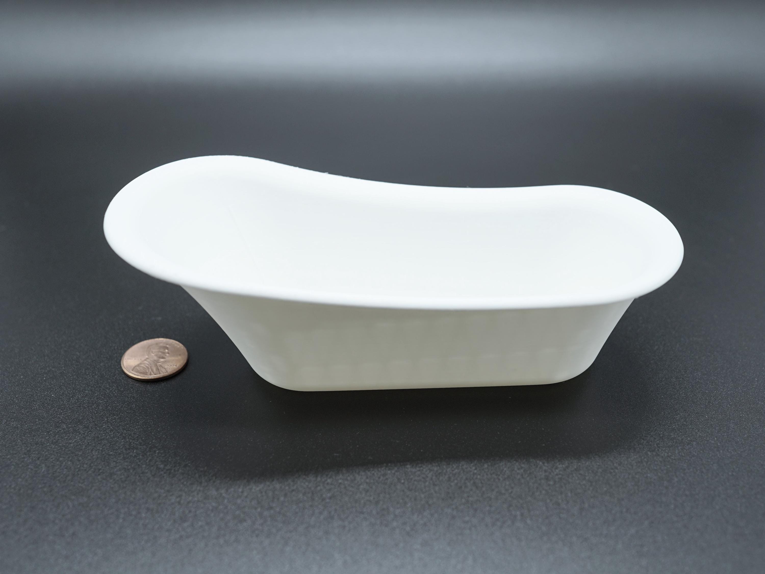 Mini vasca da bagno per casa delle bambole - Vasca in scala 1:12 / Accessorio moderno per mobili da bagno per casa delle bambole