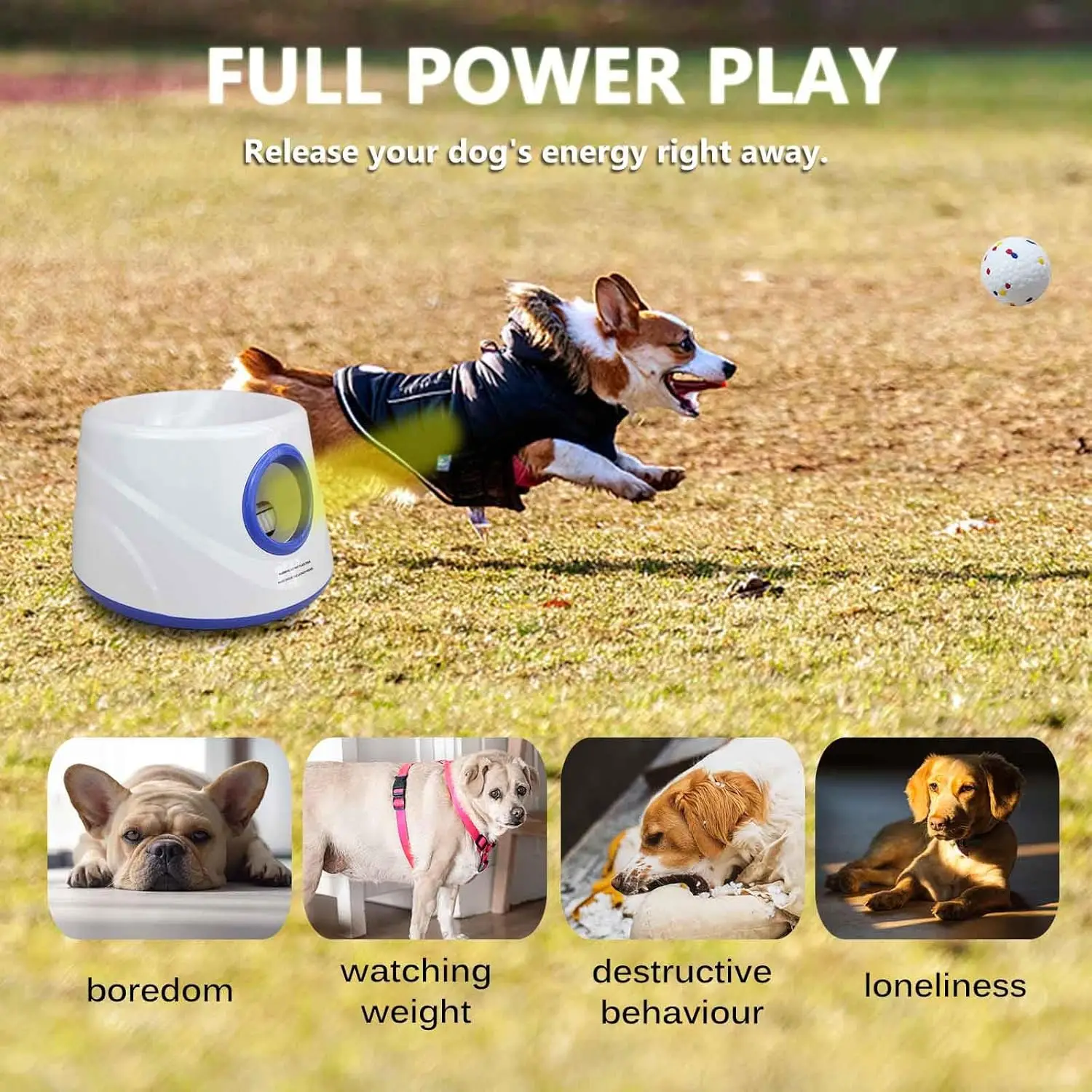 6 Stück ETPU-Hundebälle sind langlebiger und sicherere, elastische und leicht zu reinigende, ideal für langes Spielen, bestes Geschenk für Ihren Hund, automatischer Launcher Image