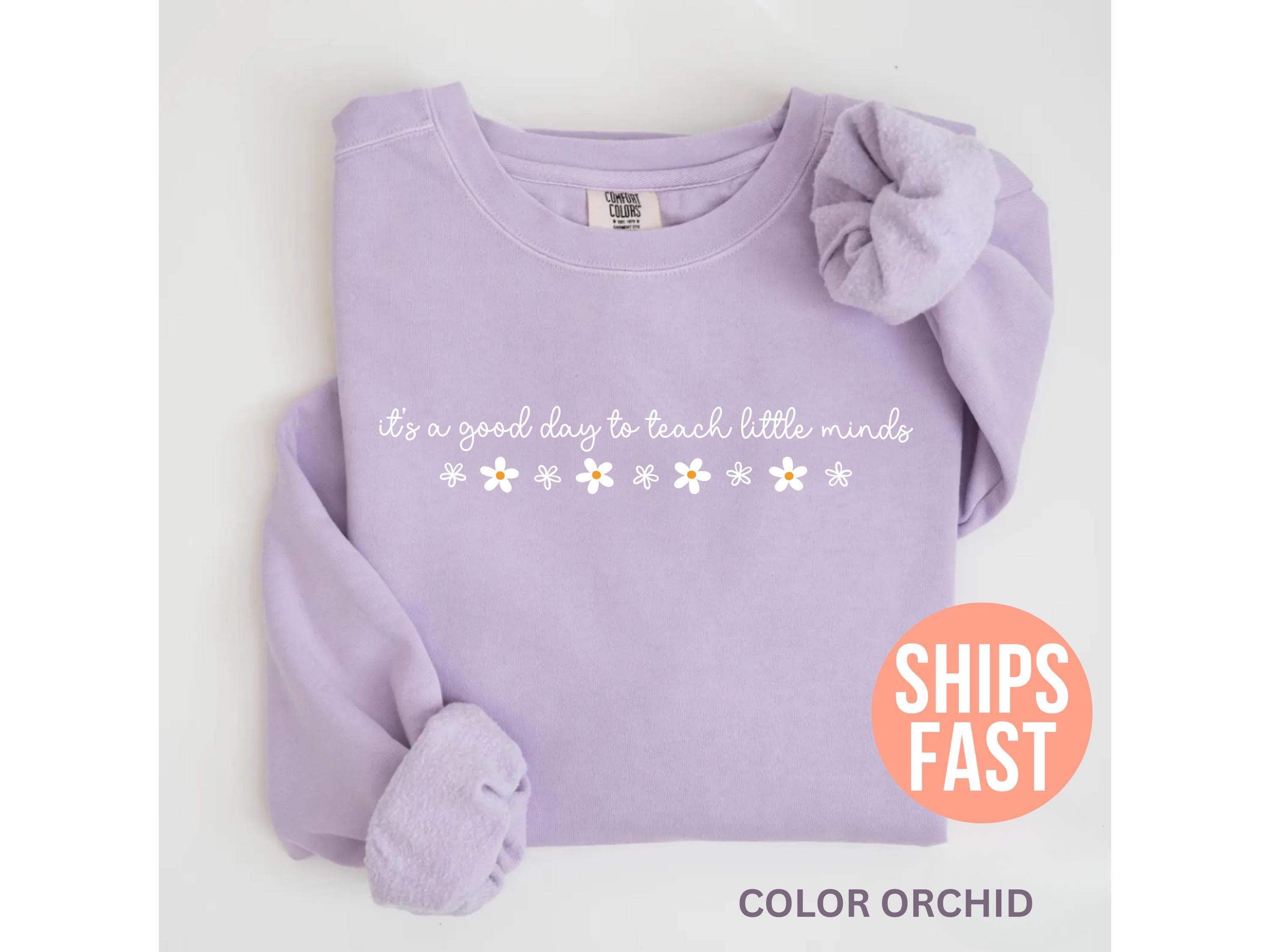 Felpa Comfort Colors It's a Good Day to Teach, maglione floreale per insegnanti, regalo di ringraziamento per insegnanti, insegnante di scuola matern