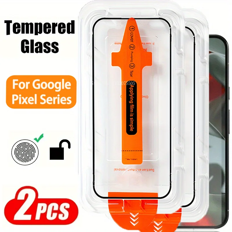 Proteggi schermo in vetro temperato da 2 pezzi, adatto per Google Pixel 6a/7/7a/8/8a/8 Pro/9/9a/9 Pro XL Proteggi schermo anti-shock,