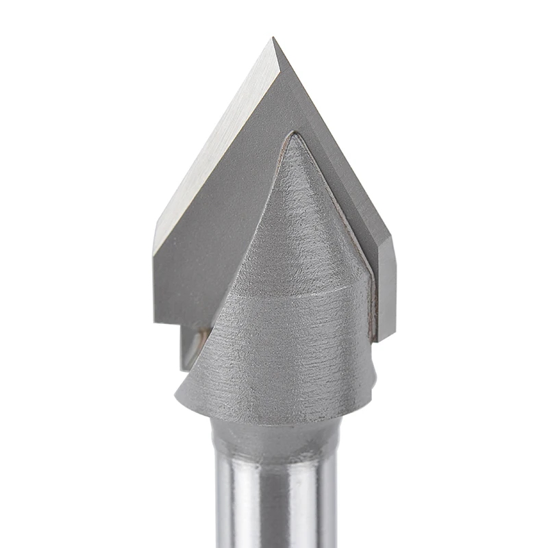 1PC V Bit fresa 3D Router Bit in acciaio al metallo duro V Forma Smusso Frese Punta del router per la lavorazione del legno, 60 90 gradi Gambo 6 8 1/4"