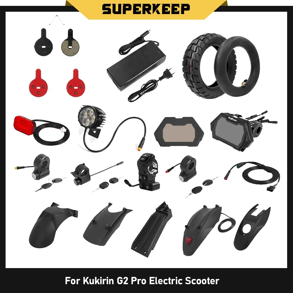 Per Kukirin G2 Pro Scooter elettrico Vari accessori di riparazione Parafango per pneumatici Cruscotto Pollice Interruttore dell'acceleratore Parte di riparazione del faro