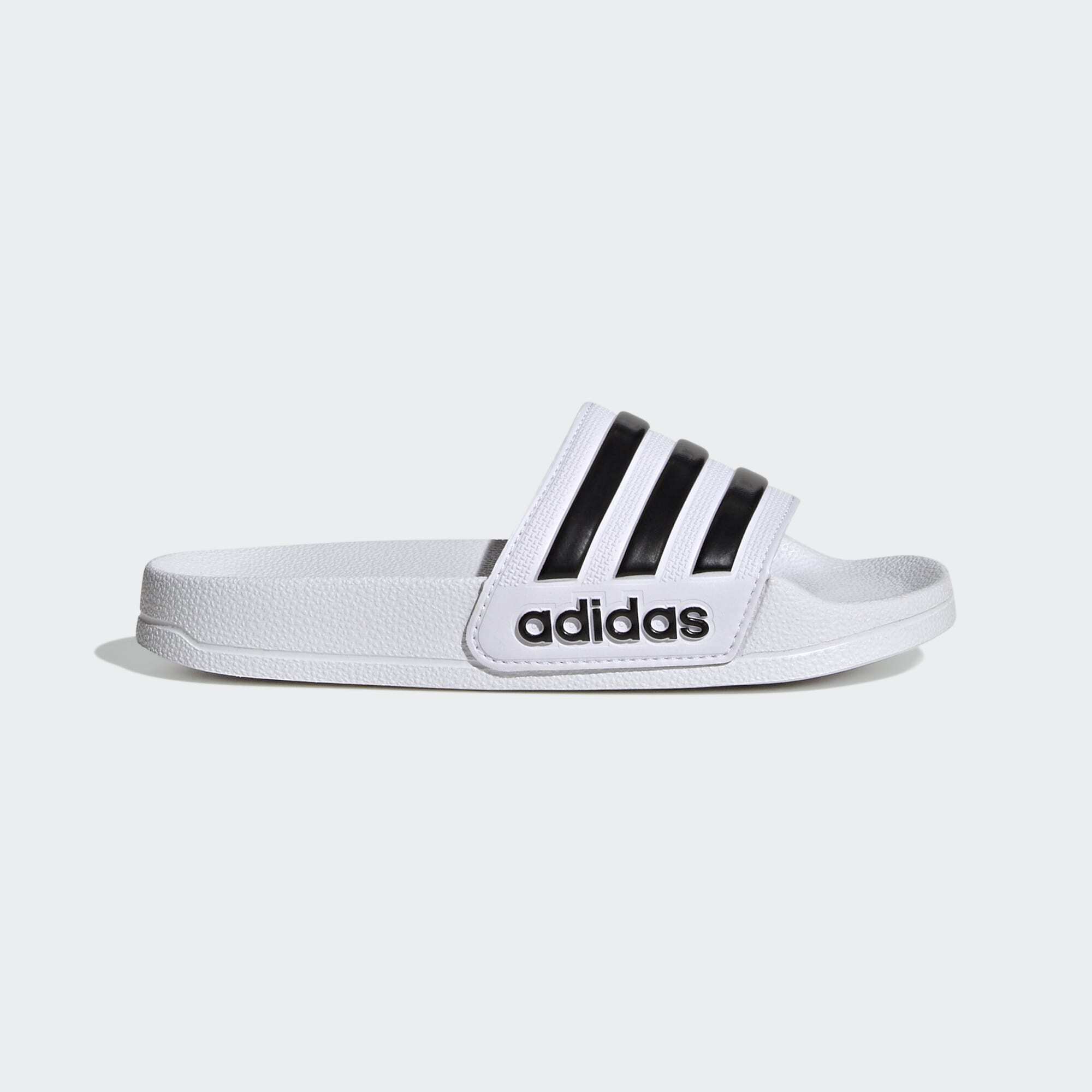 adidas Sportswear Kids Unisex Adilette Shower Slides - White & Black - Size UK 13 Kids | adidas Sportswear Sale | Discount Designer Brands