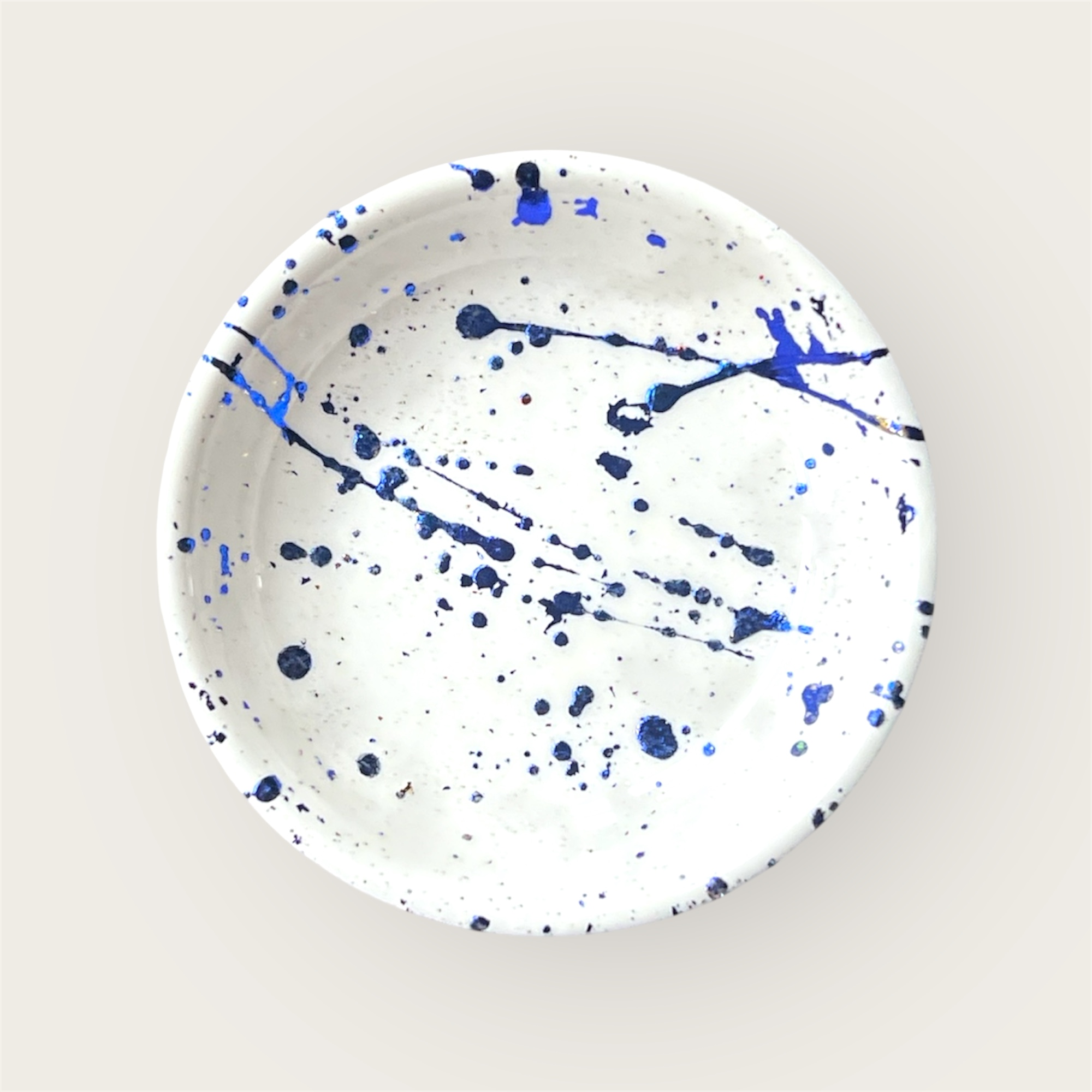 Studio H Hand Painted Trinket Dish Blue Foil - One Size | Studio H Sale | Discount Designer Brands