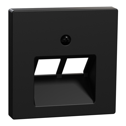 Merten System M, Zentralplatte UAE/IAE, Schraubbefestigung, schwarz matt, Aqua Plastic Image