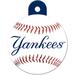 New York Yankees MLB Personalized Engraved Pet ID Tag, 1 1/4" W X 1 1/2" H, Large, Blue