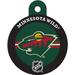 Minnesota Wild NHL Personalized Engraved Pet ID Tag, 1 1/4" W X 1 1/2" H, Large, Black