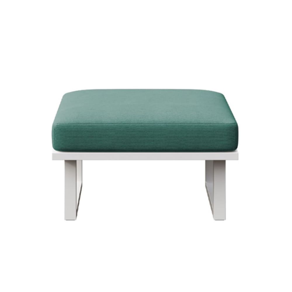 Pouf vert profond - cadre blanc