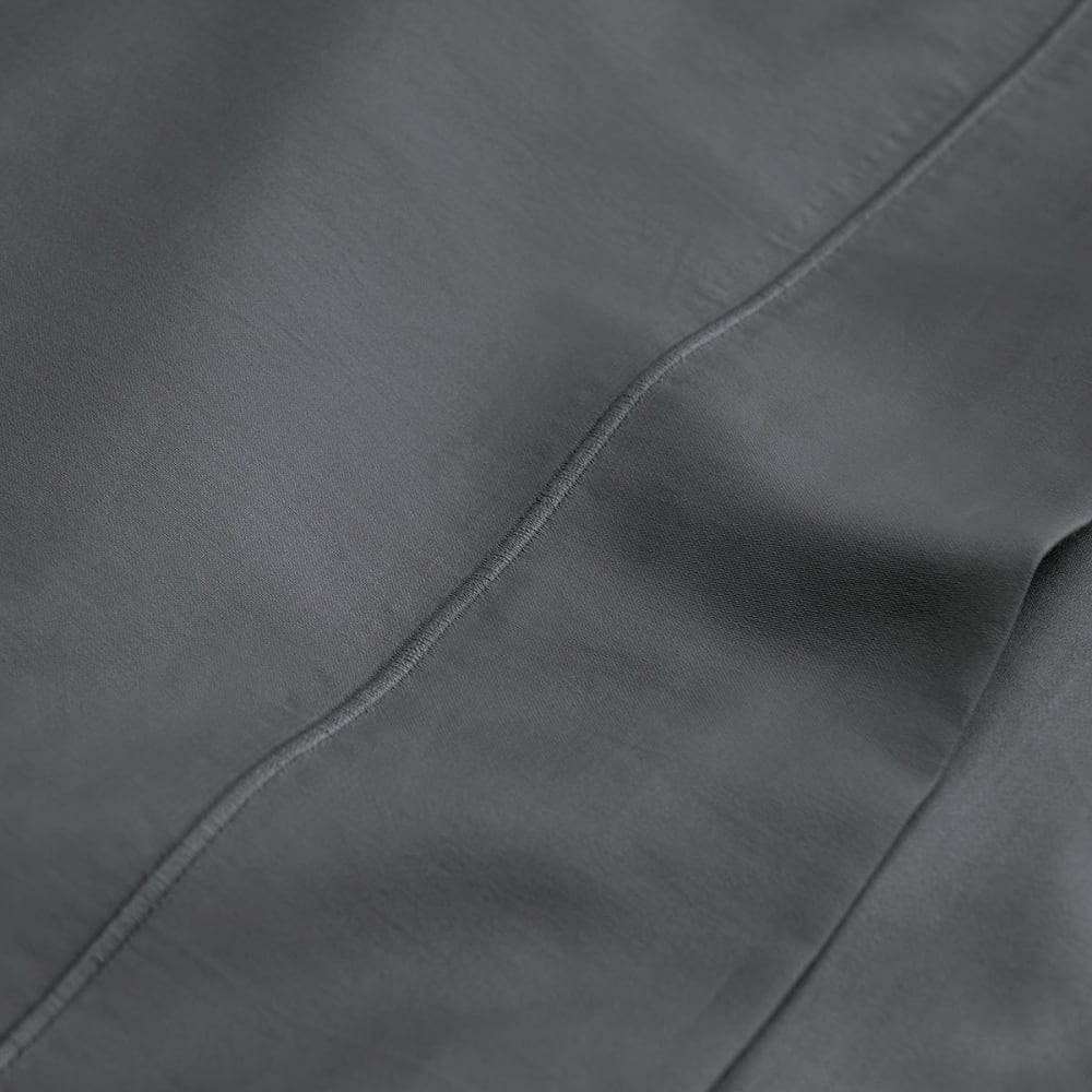 Drap plat satin basalte 240x310 cm