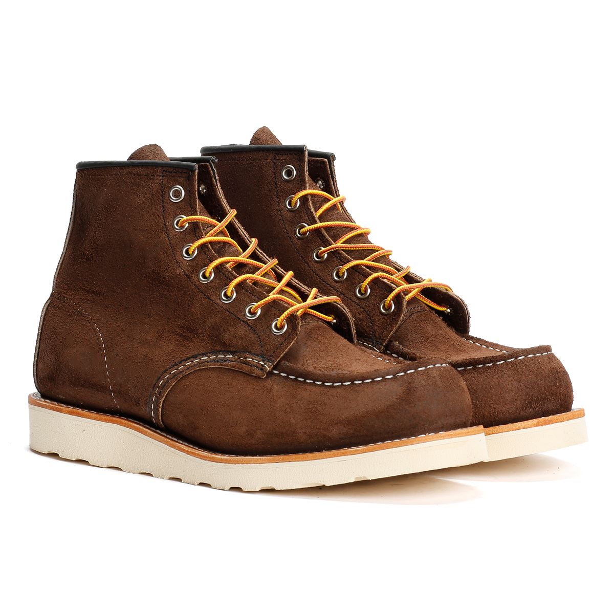 Red Wing 6 Inch Moc Toe Suede Mens Chocolate Boots - Brown - Size UK 9.5 | Red Wing Sale | Discount Designer Brands
