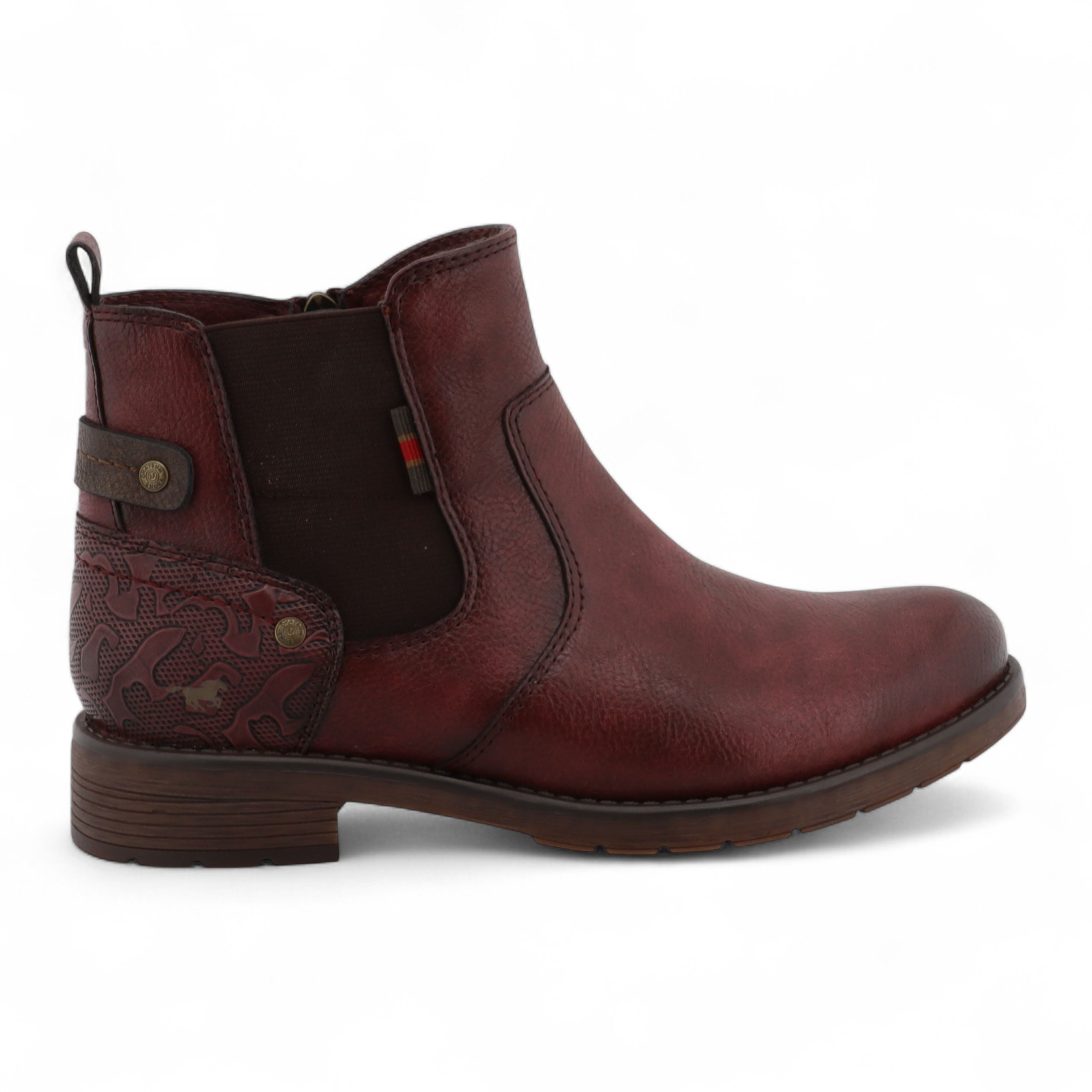 Mustang Damen Chelsea-Stiefeletten in Burgunderrot