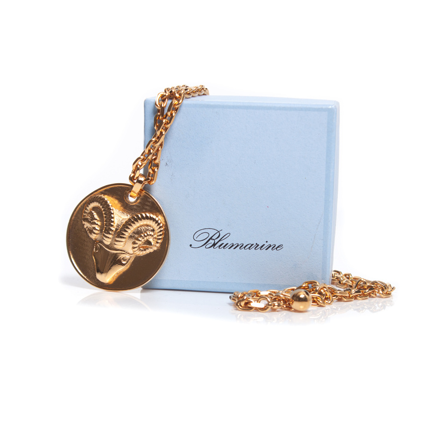 Blumarine Gold Aries Münzcollier Einheitsgröße