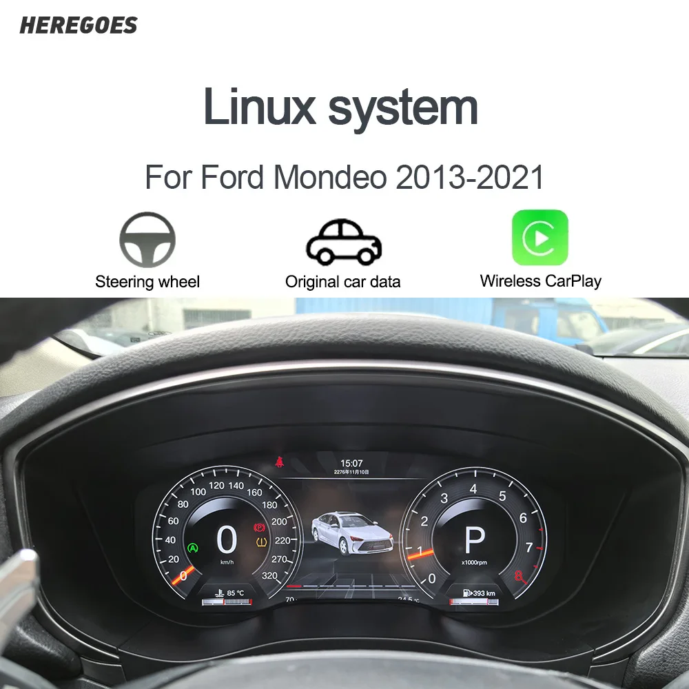 1920*720 12,3 "Dashboard Instrument auto Digital Cluster Cockpit Für Ford Mondeo 2013-2021 Tacho Virtuele Cockpit für Image