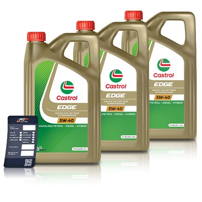 Castrol 15 L EDGE 5W-40 + Ölwechsel-Anhänger [Hersteller-Nr. 15F7D7] Image
