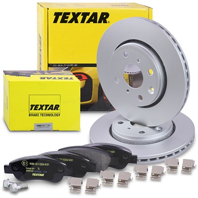 Textar Bremsscheiben + Bremsbeläge vorne [Hersteller-Nr. 40379431] für Citroën, Peugeot, Toyota Image