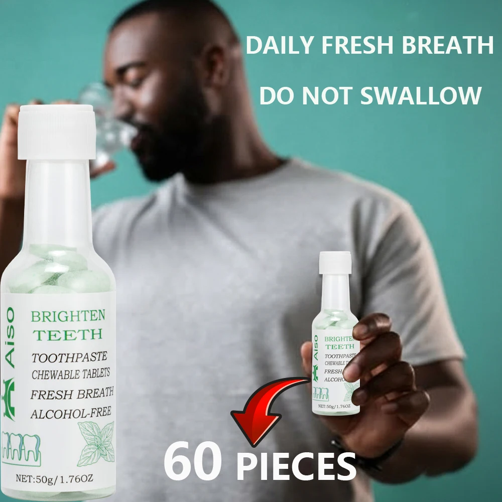 1 Stück Münzzahnpasta-Kaubetabletten in Reisegröße, einzigartige, aromatischneutralisierende Technologie, langanhaltende Frische, nicht schlucken Image