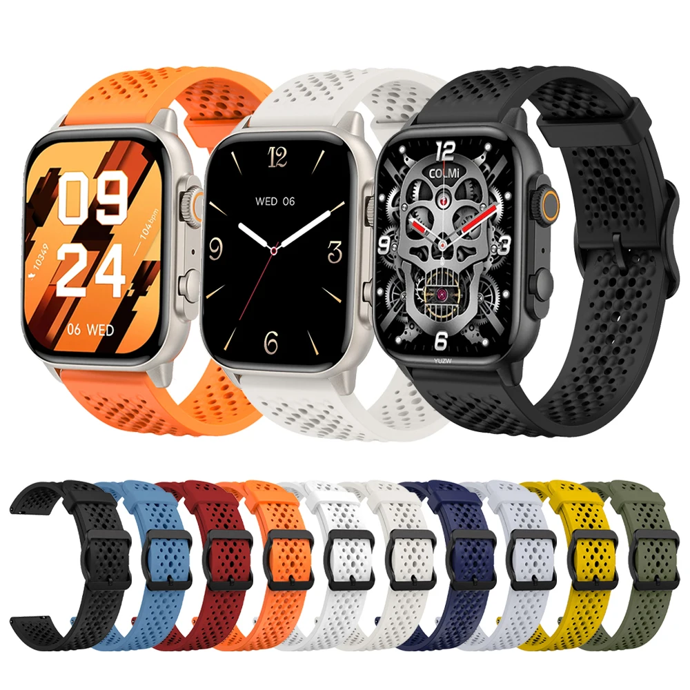 22mm Uhren armband für colmi p71 Armband Ersatz armband für colmi c81/m42/m41/p73/p68/c8 max/v70/v68 weiches Silikon Sporta rmband Image