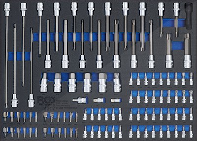 Bgs Werkstattwageneinlage 3/3: Bits und Bit-Einsätze - 104-tlg. [Hersteller-Nr. 4017]