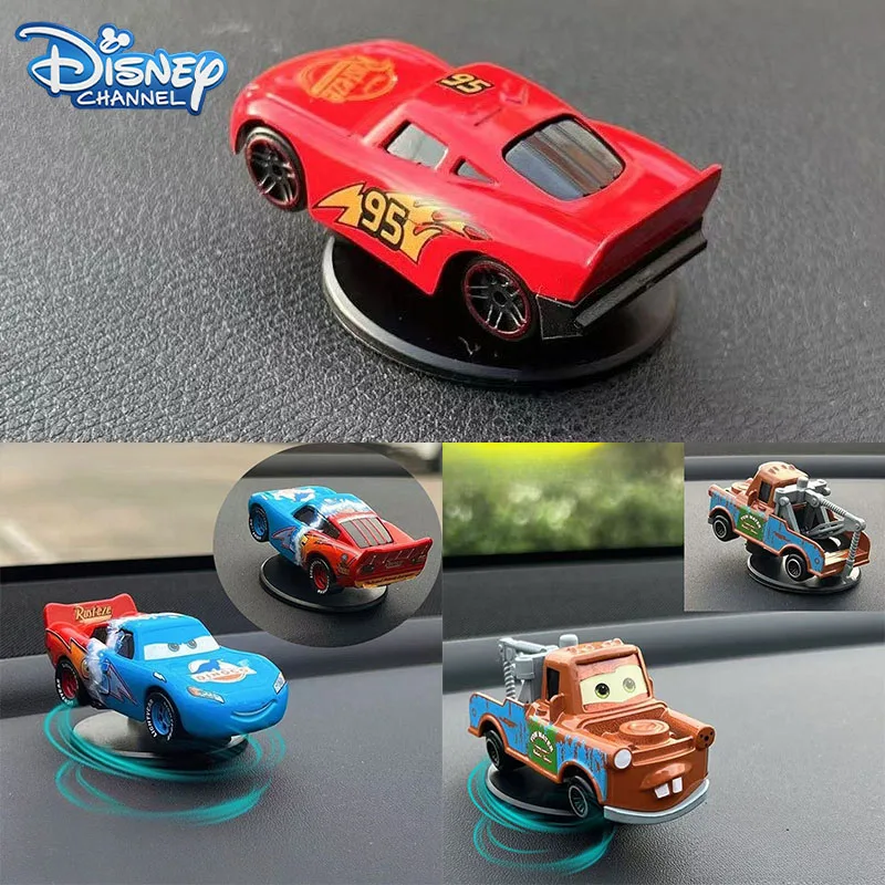 Disney Center Console Gift Pixar Cars 3 Lightning Mcqueen Drift Rotation Decoration Automotive Dashboard Turning Automotive