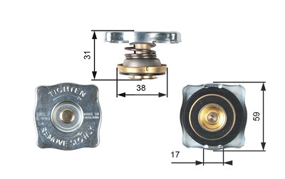 Gates Verschlussdeckel, Kühler [Hersteller-Nr. RC130] für Fiat, Lada, Talbot