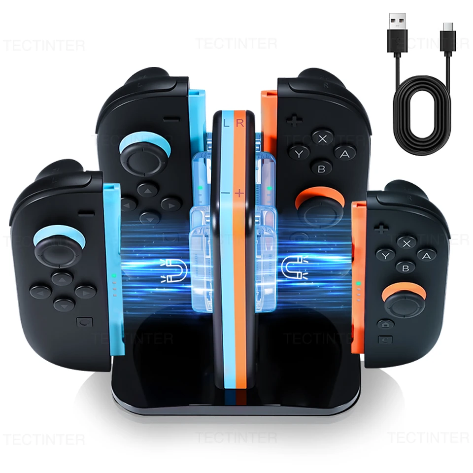 4-in-1-Schnellladestation für Nintendo Switch 2 Joy-con Controller Gamepad Ladestation für NS Switch 2 Zubehör Image