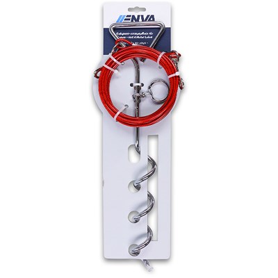 Enva Erdspieß-Anlegepflock für Hunde - mit 4 Meter Leine [Hersteller-Nr. 40985497]