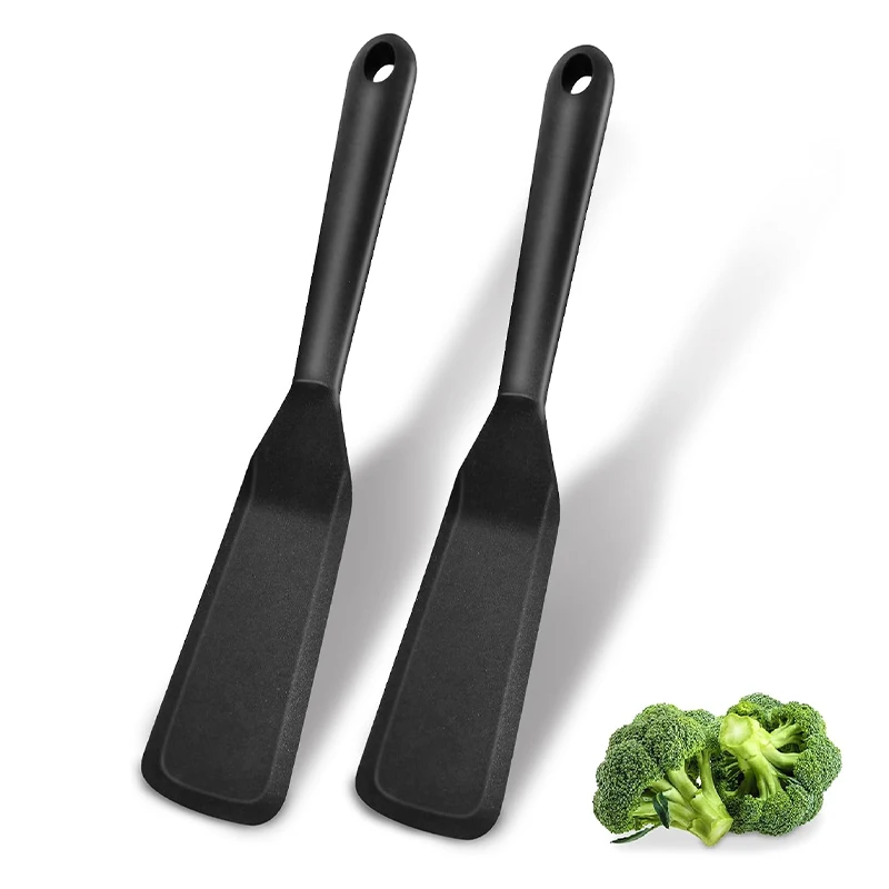 Silikonspatel zum Kochen, hitzebeständiger Pfannkuchenspatel, antihaftbeschichtet, langer Omelettenspatel, Wender, BPA-freie Kochwerkzeug-Sets Image