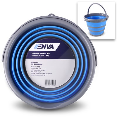 Enva Faltbarer Eimer - 10 L - für Autowäsche oder Camping [Hersteller-Nr. 40842305]