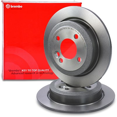 Brembo Coated Disc Bremsscheibe Hinten Voll [Hersteller-Nr. 08.9163.11] für Mini