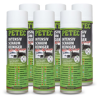 Petec 6x 500 ml Intensiv-Schaumreiniger Spray [Hersteller-Nr. 72850] Image