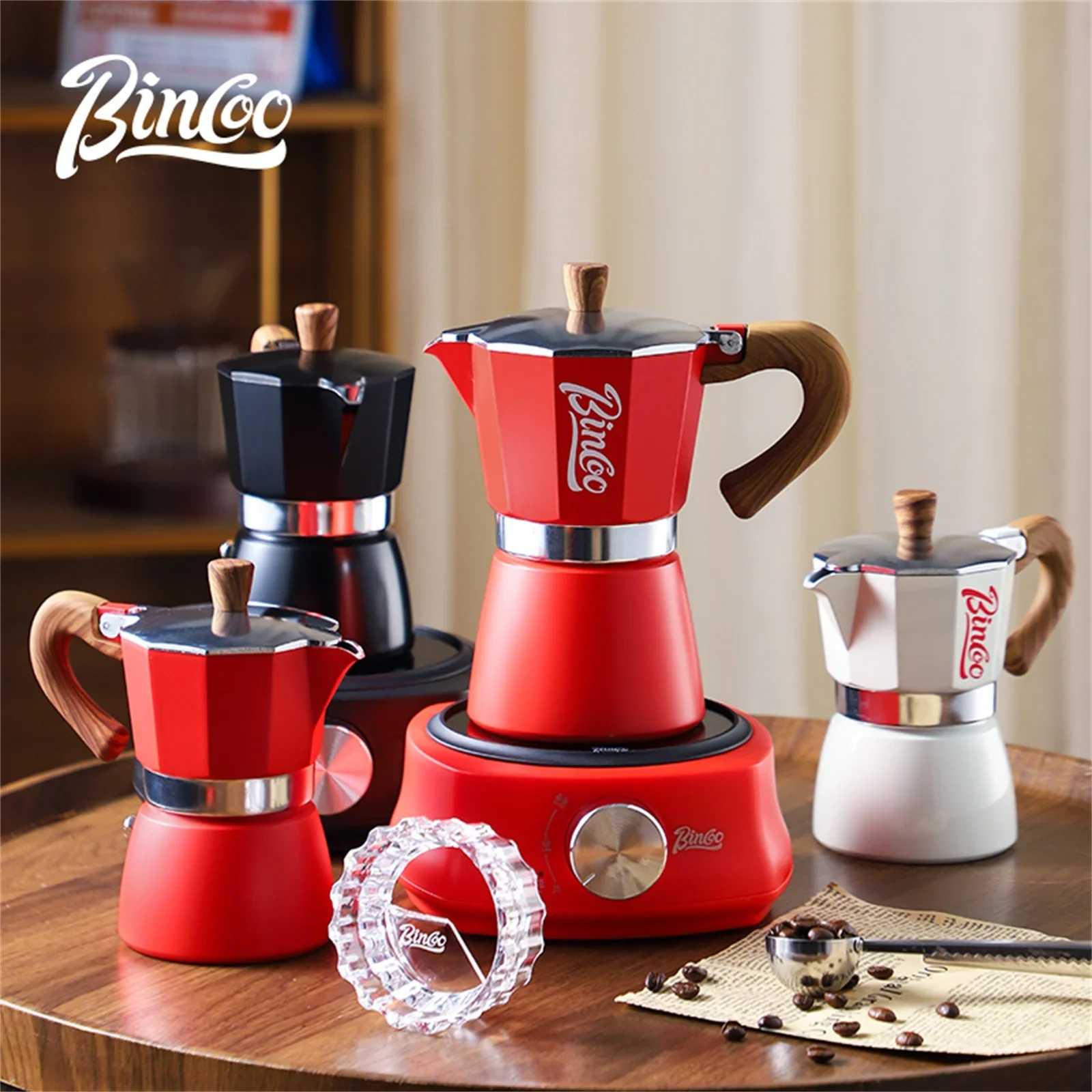 Bincoo café Moka cafetière expresso cuisinière électrique pour maison italienne Barista accessoires café professionnel cafetière outils
