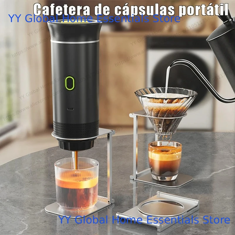 Cafetière à capsules électrique Portable, Pot à expresso, pompe chauffante sans fil, presse, cafetière de voyage et de voiture, cafetière 3 en 1