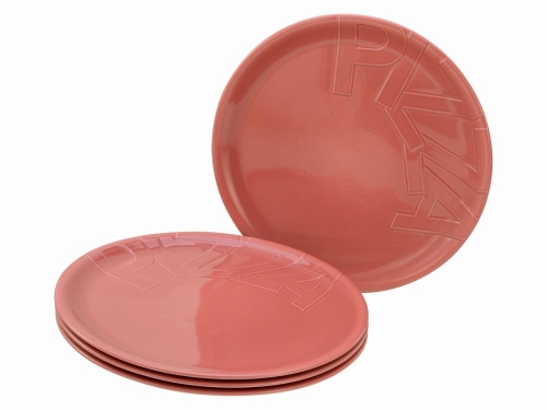 CreaTable Gourmet Rot Pizzateller 4-tlg Porzellan Image
