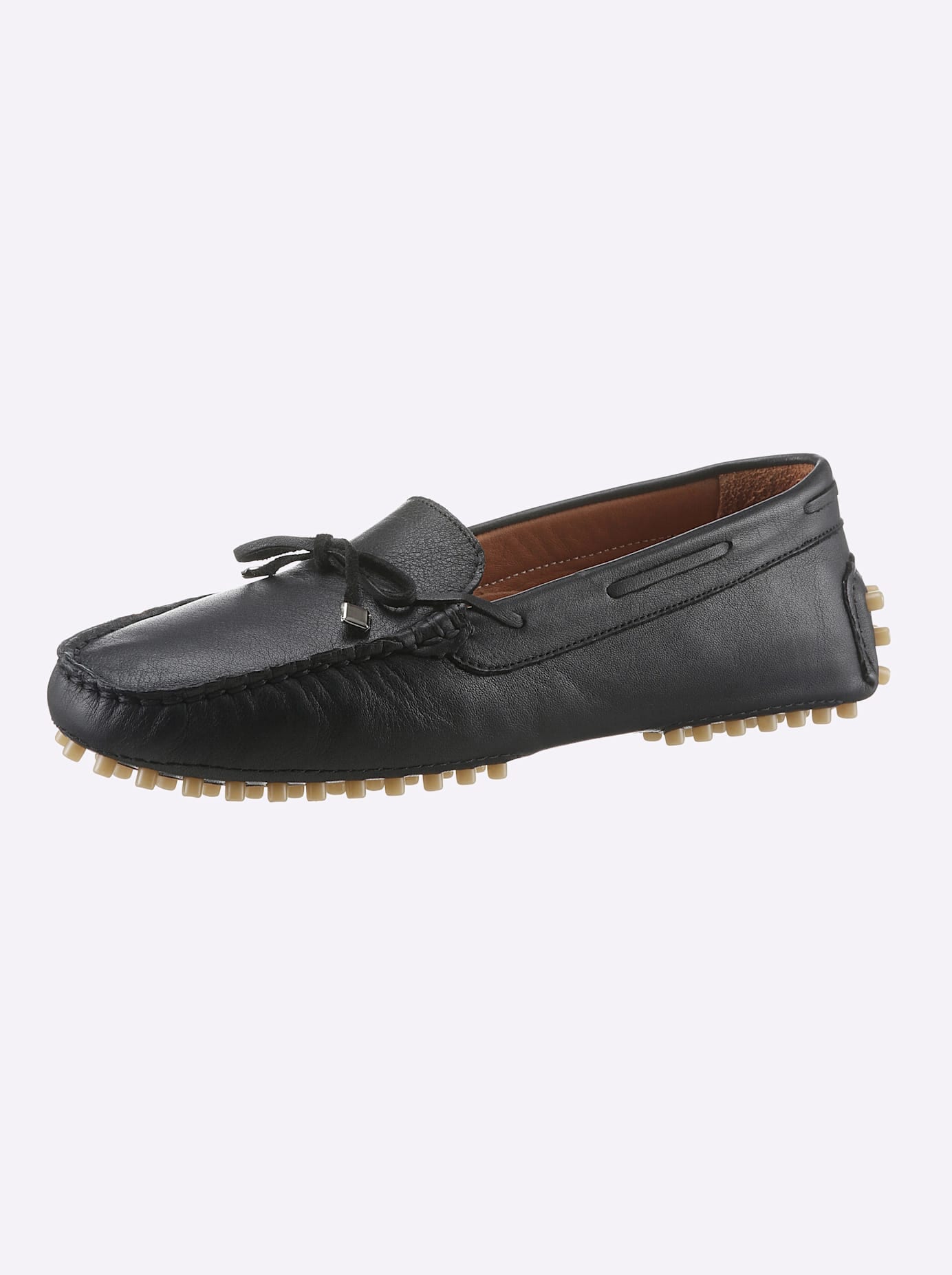 Slipper ANDREA CONTI, Damen, Gr. 39, schwarz, Glattleder, Leder, Schuhe Slipper