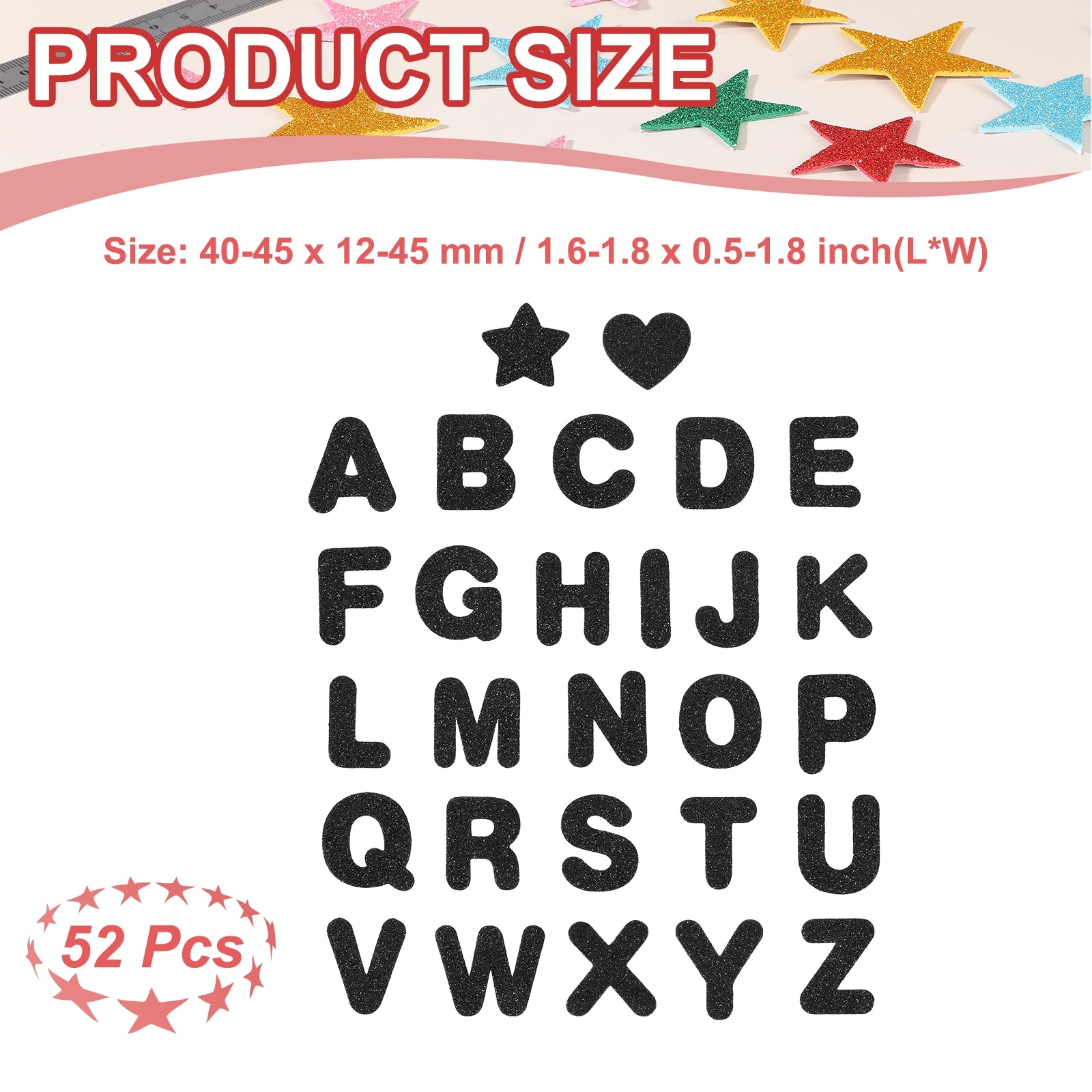 Number Foam Stickers, Numbers EVA Self Adhesive Glitters Foam Shape