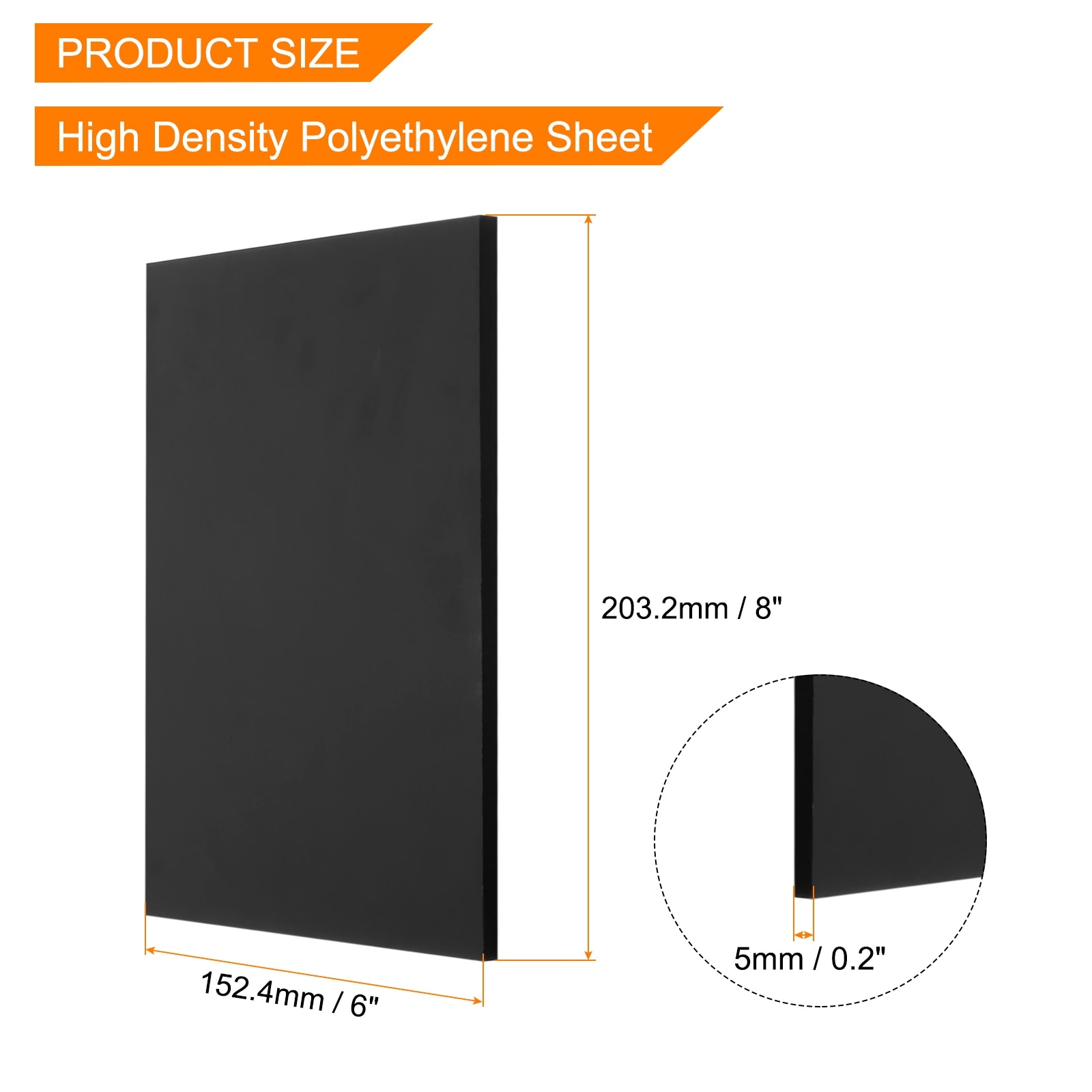 UHMW Ultra High Molecular Weight Polyethylene Sheet, 3/4