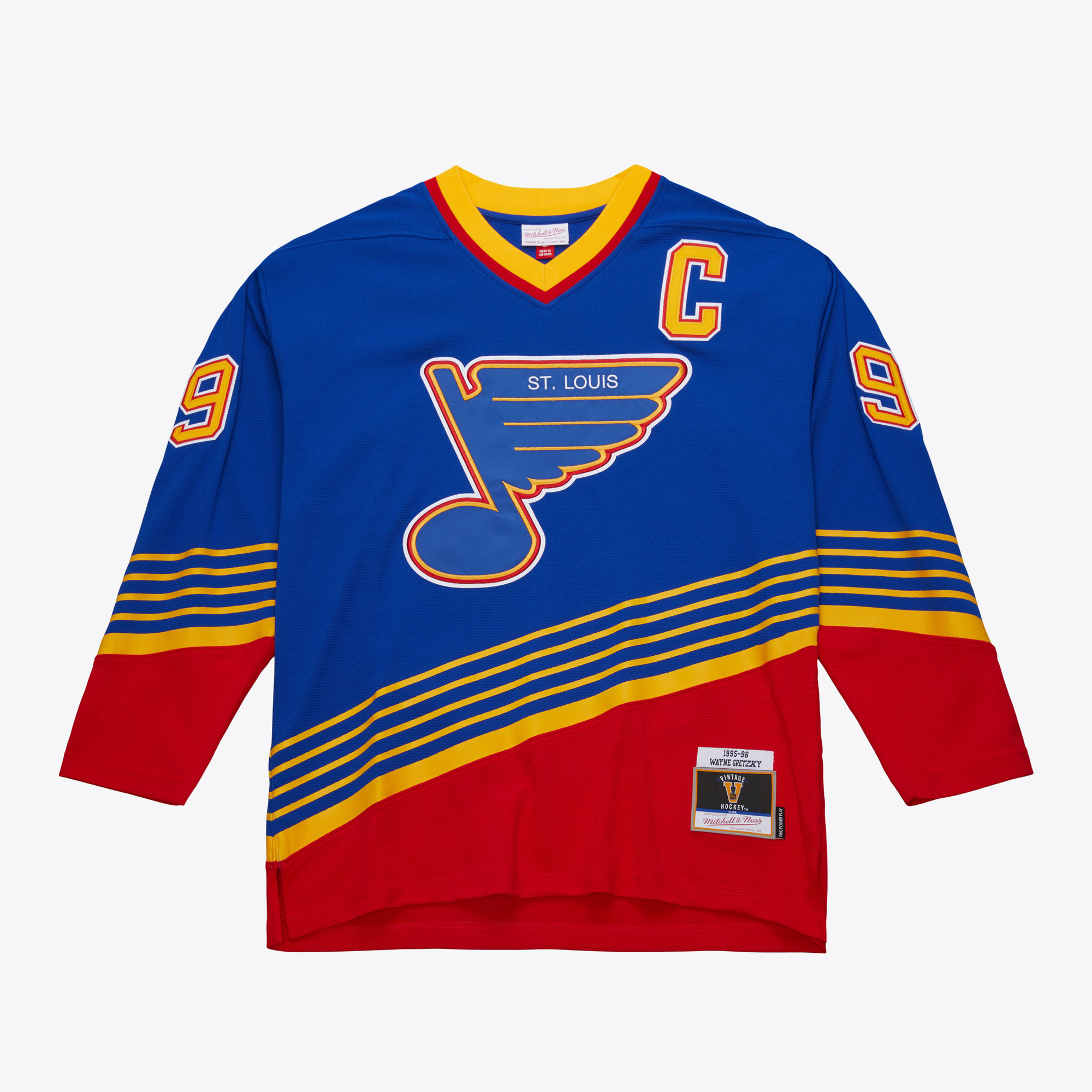 St. Louis Blues Mitchell & Ness Powerplay-Trikot 1995 von Wayne Gretzky Image