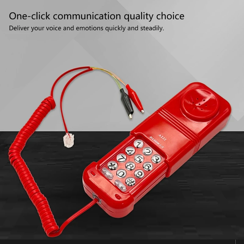 Telephone Landline for Hotel Corded Telephone Desktop Telephone with Telescopic Covers and Redial Function H8WD