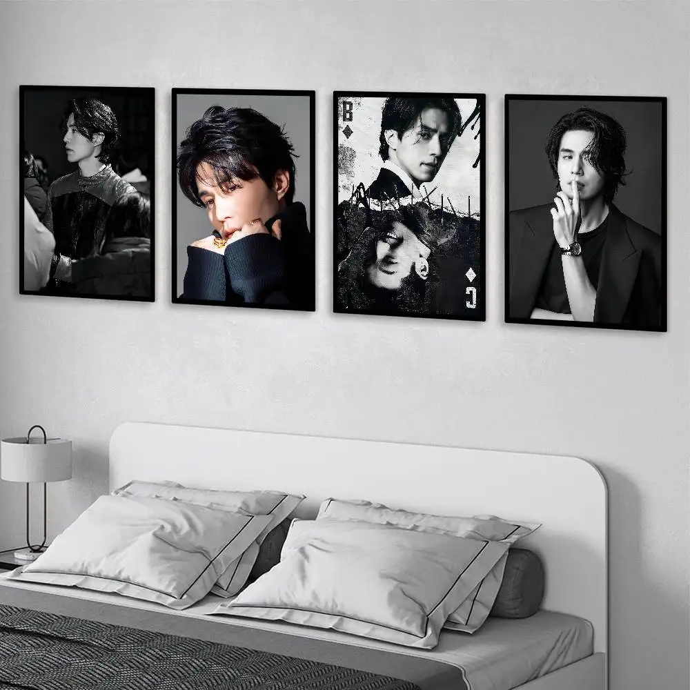 Lee Dong Wook Poster, selbstklebende Kunst, wasserfester Papieraufkleber, Kaffeehaus, Bar, Zimmer, Wanddekoration Image