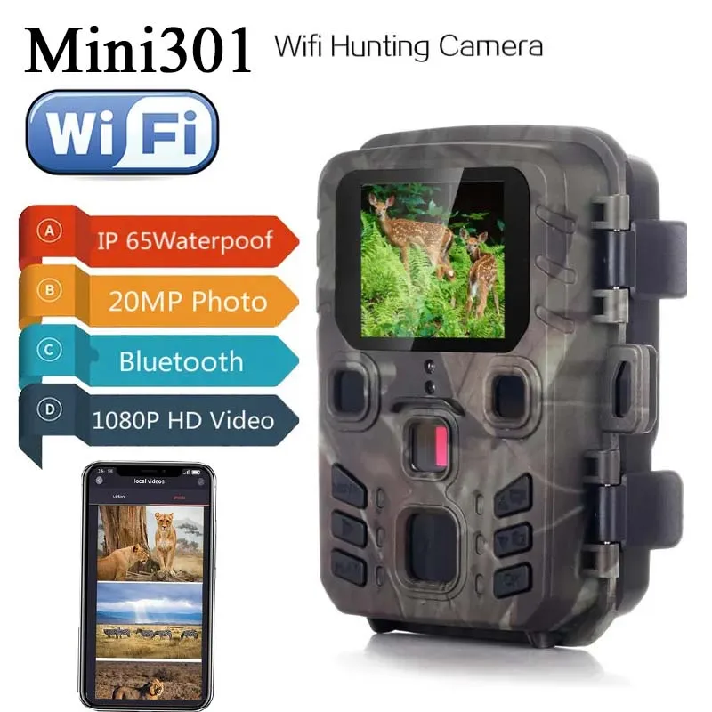 Outdoor Wifi Jagd Kamera App Steuerung Trail Kamera drahtlose Bluetooth 24mp 1296p Nachtsicht Bewegung Wildlife Fallen Foto Image