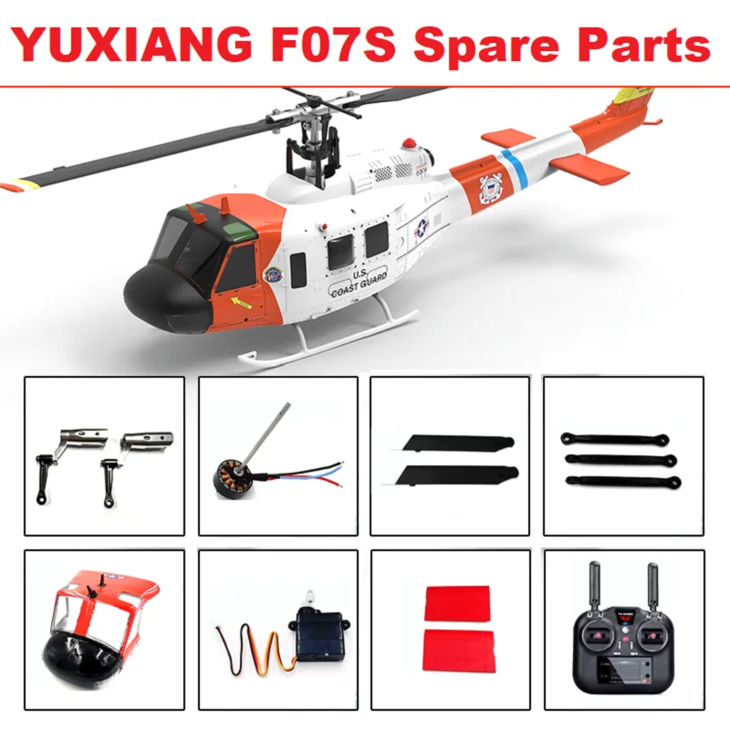 YU XIANG F07S GPS RC Helikopter Ersatzteile Hauptrotorblatt Rote Gehäusehülle Spindelwelle Rahmen Heckmotor Licht Servo Getriebe ESC Propeller