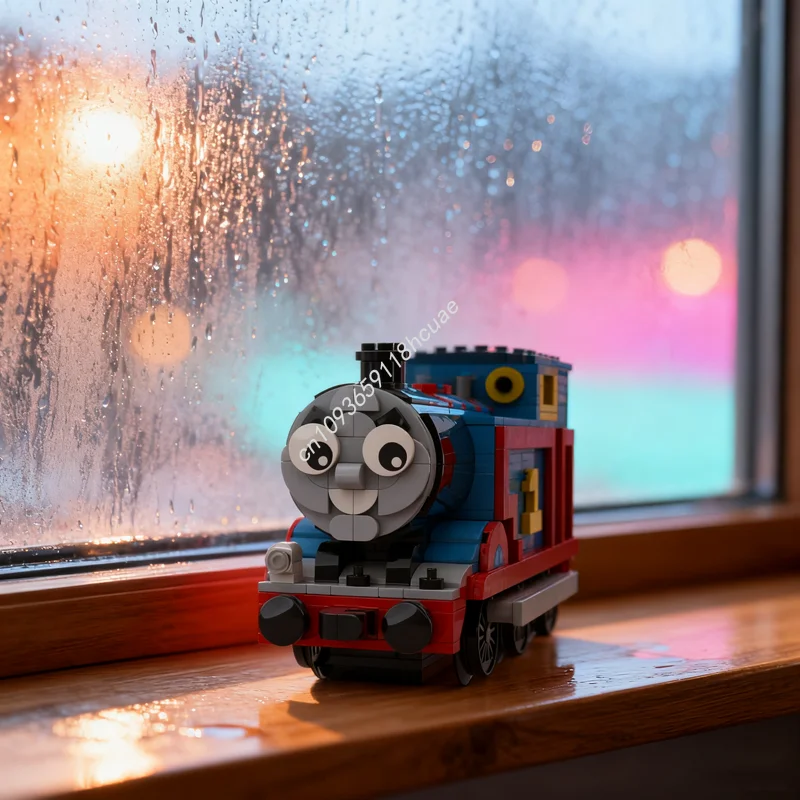 684 stücke MOC Thomas die Tank Motor Stadt Züge Modell Bausteine Weihnachten geschenk Bau spielzeug DIY kreative Ziegel Kinder Image